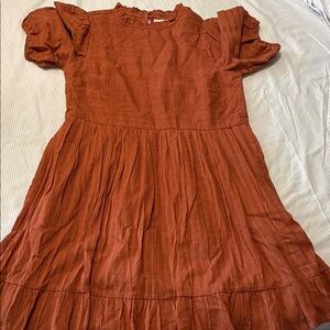 Universal Thread Rust Puff Sleeve Dress